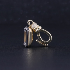 Starsgem Custom Women's 14K <b>Solid</b> <b>Gold</b> 2.0ct Emerald Cut Lab Diamond IGI Certified <b>Pendant</b> Necklace - Product Image 4