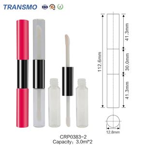 Envase para Bálsamo Labial, Tubo de Rímel de Doble Punta con Cepillo, Tubos Transparentes para Brillo Labial con Logotipo Personalizado, Tubos Únicos para Brillo Labial - Product Image 2