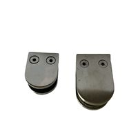 Pince à verre sur mesure en acier inoxydable usinée CNC pour l'installation de cloisons en verre