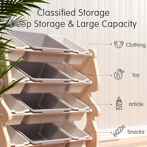 Estantería <span class=keywords><strong>infantil</strong></span> extraíble de plástico para sala de estar, estantería deslizante de doble cara y almacenamiento de juguetes, <span class=keywords><strong>librero</strong></span> pequeño para bebés - Product Image 4