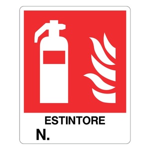 ป้ายเตือนเครื่องดับเพลิง 20x30 ซม. เอสตินโตเร เอ็น. - Product Image 1