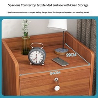 Table de chevet minimaliste moderne en bois, design simple avec serrure, mini-meuble de rangement pour chambre à coucher, organisateur de maison, modèle populaire sur internet