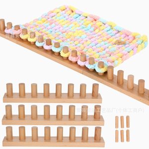 Enrollador de hilo de madera, soporte para tejer a mano, herramientas para manualidades, tapices, bufandas - Product Image 1