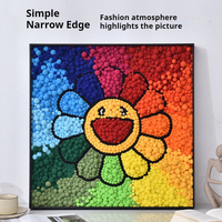 Tableau numérique en alliage d'aluminium motif Tournesol Souriant et Boule de Poils, impression 6 couleurs, 60x60 80x80 100x100cm