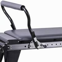 Demi-reformer de Pilates réglable en alliage d'aluminium durable, lit noir pour studio de yoga, salle de sport, entraînement corporel et exercices