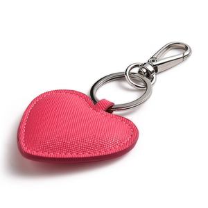 Porte-clés en cuir en forme de cœur, cadeau de Noël, logo personnalisé, porte-clés rose 3D, cordon - Product Image 3