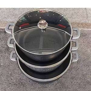 Juego de <span class=keywords><strong>Ollas</strong></span> y Sartenes de Aluminio Fundido a Presión, 6 Piezas, Tamaño Jumbo Grande de 36/40/44 cm, Diseño Especial Antiadherente - Product Image 4