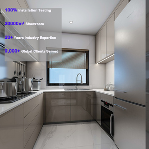 Complete <strong>Flat</strong> <strong>Pack</strong> <strong>Kitchen</strong> Cabinets Australian Project Glossy White Cupboards Modular <strong>Kitchen</strong> Cabinetry Wholesale With <strong>Island</strong> - Product Image 1
