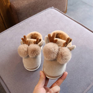 <span class=keywords><strong>Chaussons</strong></span> d'hiver en fourrure de cerf de Noël pour enfants, filles, garçons, enfants, <span class=keywords><strong>chaussons</strong></span> de chambre, bottes, vente en gros - Product Image 3