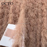 Boa en plumes d'autruche teintes 2 plis pour femmes, accessoire de couture pour vêtements, costumes, robes de danse, bricolage, fête à domicile, mariage