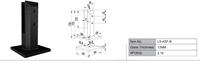 Supports de balustrade en verre robustes en acier inoxydable 304/316/2205 - Fixation au sol, hauteur réglable pour balcon et escalier