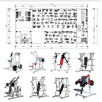 Equipo de Gimnasio Comercial para Entrenamiento de Fuerza, Equipo de Gimnasio de Alta Calidad para Interiores, Prensa de Pecho Iso-Lateral y Polea de Espalda