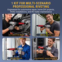 Kit Adaptador de Remachadora Eléctrica Profesional VLOXO, Accesorio de Remachado para Taladro de Alta Resistencia con 160 Remaches Ciegos