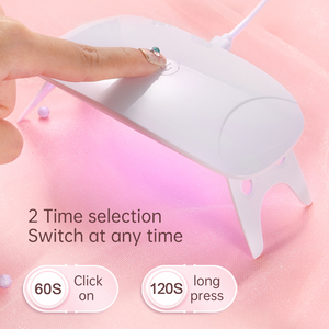 Mini chuột hình dạng nhỏ móng tay đèn Loại C Cổng dễ dàng mang theo 60S 120S UV kép ánh sáng Nail Gel khô đèn 15 Wát nhãn hiệu riêng Sun UV LED - Product Image 2