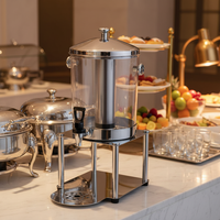 Distributeur de jus froid automatique de luxe en acier inoxydable argent/or 8L, directement de l'usine, pour restaurants et hôtels