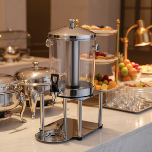 Dispensador de Jugo Frío Automático de Acero Inoxidable de Lujo, Plateado/Dorado, de 8L, Directo de Fábrica, para Restaurantes y Hoteles - Product Image 4