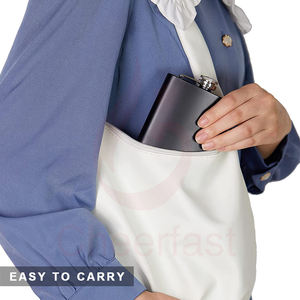 卸売カスタマイズブラックメタル8オンスウイスキー食品グレードステンレス鋼ヒップフラスコギフトセットとショットグラスヒップフラスコ - Product Image 6