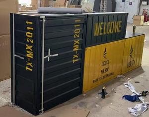 Op Maat Gemaakte Industriële Ijzeren Receptie Container Stijl Bar Teller Voor Hotels En Commercieel Meubilair - Product Image 4