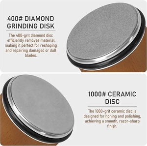 Aiguiseur de couteaux Kit d'affûteurs de couteaux à roulettes Affûtage de couteaux avec diamants et offre magnétique en céramique - Product Image 3