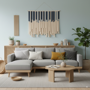 Hot Creative Boho <span class=keywords><strong>Macrame</strong></span> <span class=keywords><strong>en</strong></span> tela <span class=keywords><strong>de</strong></span> algodón natural para habitación <span class=keywords><strong>de</strong></span> Villa Proporcionar panel <span class=keywords><strong>de</strong></span> pared como pared con bola y piso a techo - Product Image 3
