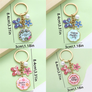 Porte-clés pendentif en métal coeur série fête des mères Niche sac à main étanche haut de gamme cadeau pour maman porte-clés huile goutte à goutte - Product Image 2