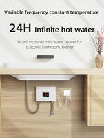 Chauffe-eau électrique mural instantané antique pour cuisine, 1 pièce, en acier inoxydable CE, bouton tactile, pièces de rechange gratuites, IPX4