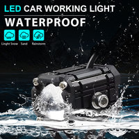 JHS OEM Farola LED Roja DRL Antiniebla para Moto, Foco Auxiliar para Motocicleta y ATV