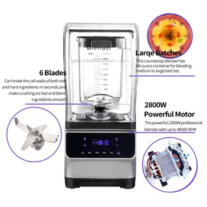 Blender commercial silencieux ANS-2280C <span class=keywords><strong>EN</strong></span> 220V de 1,8 L, blender numérique puissant, blender professionnel - Product Image 6