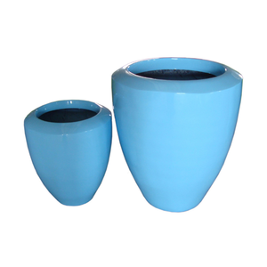 Meilleure qualité Ensemble de 2 pots de fleurs en fibre de verre Pots de jardin minimalistes pour pots de jardin intérieur Fournisseur du Vietnam - Product Image 1