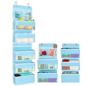 Premium Multi-layer 6-layer Clear Window Pocket <b>Over</b> <b>the</b> <b>Door</b> Hanging Storage <b>Organizer</b> with Metal Hooks - Product Image 2