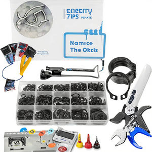 صانعة فولاذية من الكربون C-، 5-19 خارجي مشبك دائري ، حلقات تثبيت بسيطة وبنمط منقسم من الزنك لغسالات العمود - Product Image 3