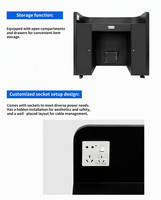 Panneau LED HD P1.86 pour mur de fond de réception intérieur, armoire fine sur mesure pour zone d'accueil professionnelle