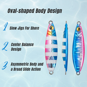 Jigging <span class=keywords><strong>Pro</strong></span> 20g 30g 40g 60g Shore Casting Jigging Leurre Maquereau Bar Jigbait Métal Poisson Leurres Lent Pitch Jig Pour L'eau Salée - Product Image 5