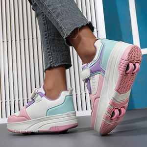 Fabrik preis Benutzer definiertes Logo Profession elle bunte Turnschuhe Jungen Mädchen Atmungsaktive Rollschuhe für Männer Verstellbare gerade Linie - Product Image 4