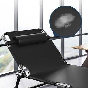 Lit de camp inclinable réglable à 4 positions Design pliant portable pour camping en plein air Plage Métal pour chambre à coucher Salon - Product Image 4