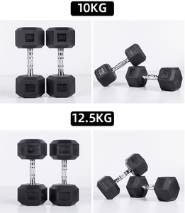 Commercial Grade Hex <b>Dumbbell</b> Rubber Coated Iron Core 2.5-50kg Portable Anti-Roll Design Gym Equipment <b>Dumbbell</b> Set - Product Image 4