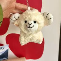 Pendentif en peluche mouton et agneau avec nœud papillon, pour sac, porte-clés de voiture, cadeau pour enfants, petite poupée
