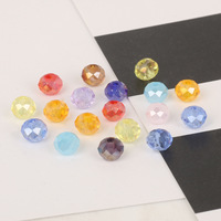 Perles en verre plat dorées de 6 mm en forme de roue pour la fabrication de bracelets faits main DIY