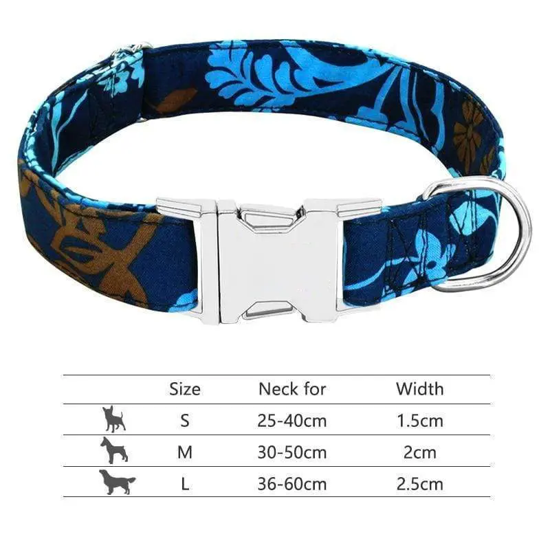 No Minimum With Stock and Inventory Order Quantity Custom Pattern Dog Accessories Dropshipping Polyester Luxury Pet Collar