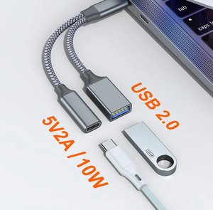 USB C OTG Sạc Adapter, 2 Trong 1 USB-C Splitter Với 60W Sạc Loại C OTG Và USB Một Cổng Nữ, USB C Ngắn Cáp Mở Rộng - Product Image 4