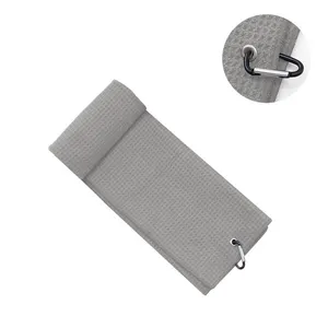 Serviette de golf en microfibre imprimée personnalisée à séchage rapide de nouveau style avec ensemble d'œillets serviettes de golf imprimées vierges pour serviette de sport