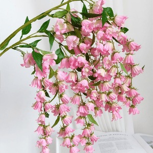 Bellissima Campanula Artificiale Gialla, Campanula a Stelo Lungo per Sfondi Matrimoniali e Forniture per Bouquet Fai-da-Te - Product Image 4
