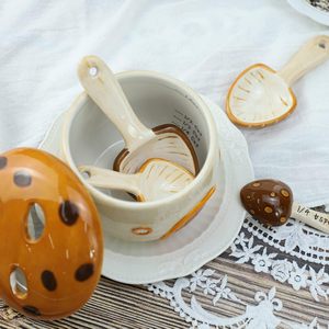 Ensemble de cuillères à mesurer en céramique en forme de maison champignon, cadeau créatif et mignon, <span class=keywords><strong>accessoire</strong></span> de pâtisserie pour la préparation du thé, du café et des gâteaux - Product Image 5