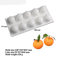 Moule à gâteau en silicone en forme de fruits, sphère ronde, 6, 8, 12 cavités, pour mousse au chocolat 3D, outils de pâtisserie DIY, qualité alimentaire