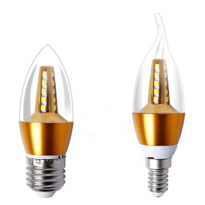 หลอดไฟ LED รูปทรงเทียน ขั้ว E14 ชิป SMD2835 แสงขาว 5000K ตัวเรือนอะลูมิเนียม ใช้ไฟ AC 85-265V อายุการใช้งาน 25000 ชั่วโมง รูปทรง C6 ค่า Ra90 ได้รับการรับรองมาตรฐาน CE - Product Image 1