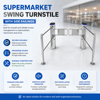 Tourniquet pivotant anti-écrêtage en acier inoxydable certifié CE IP65, entièrement automatique, prix direct usine Zento, pour supermarché