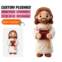Poupée Jésus en peluche personnalisée, nouveau design, vente en gros, figurine religieuse douce, personnage biblique personnalisé, jouet en peluche pour collectionneurs et fans