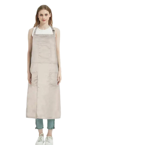 Delantal de lona sin mangas con cintura ajustable y 3 bolsillos para hombre y mujer, estilo Pottery Split Leg - Product Image 2