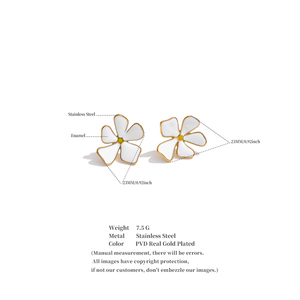 أقراط مطلية بالذهب من الفولاذ المقاوم للصدأ بتصميم كرتوني أنيق من JINYOU 2348 للنساء - Product Image 6