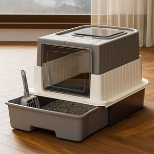 <b>Extra</b> Large Cat Litter Box Drawer Type Enclosed Cat Toilet With Odor Control For Indoor Cats - Product Image 1